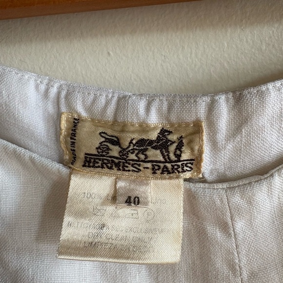 Hermès Paris Vintage 100% Linen Wide-Leg Capris – FR 40 (fits like S/M) - Picture 5 of 8